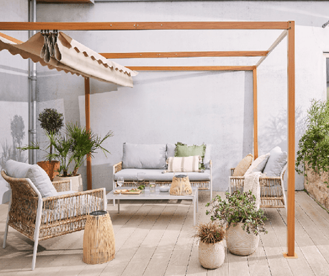 Kaemingk Garden Pergolas Kaemingk Outdoor Pergola Taupe