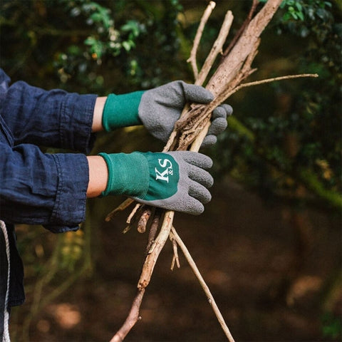 Kent & Stowe Gardening Gloves Kent & Stowe All Round Grip Gloves Green Large