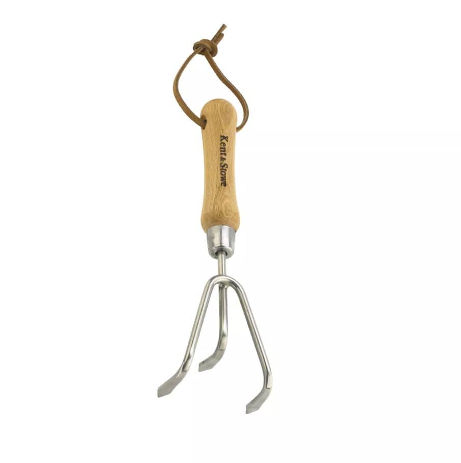 Kent & Stowe Stainless Steel Hand 3 Prong Cultivator 28cm Length