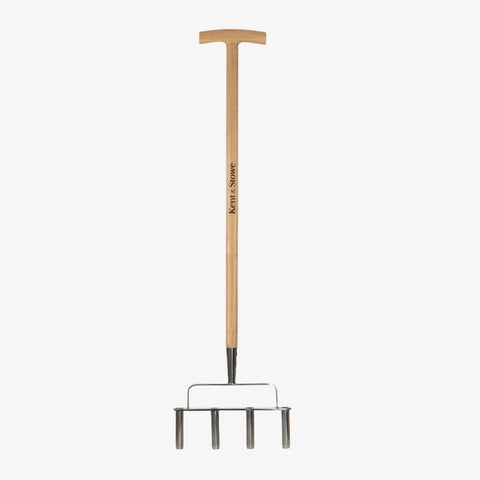 Green Key Lawn Care Kent & Stowe Stainless Steel Lawn Aerator 4 Prong