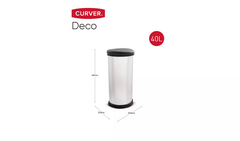 Stewart Garden Composter Bin Keter Deco Bin D Shape Push Lid 40L