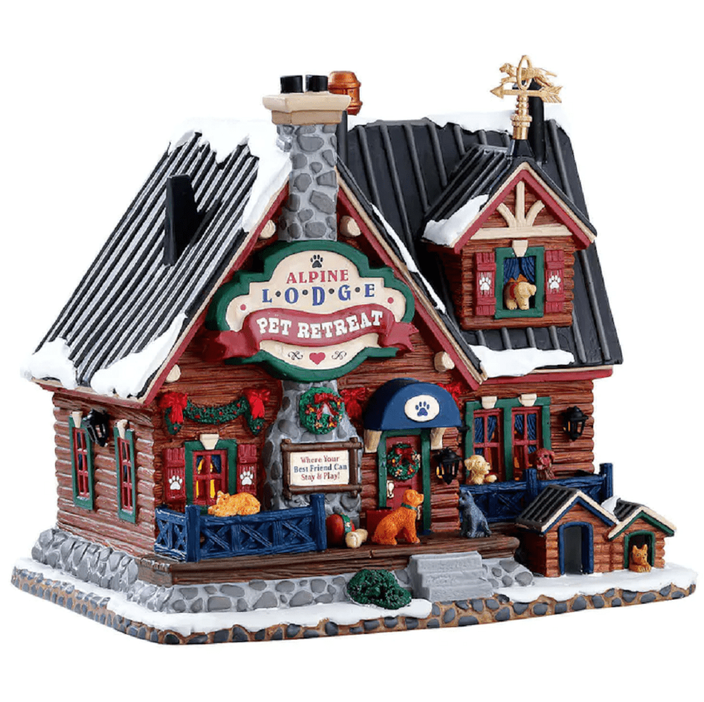Lemax Vail Village Lighted Buildings Lemax Alpine Lodge Pet Retreat Decoration