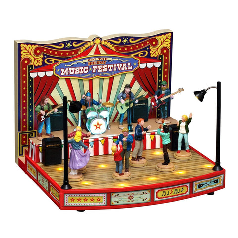 Lemax Carnival Sights & Sounds Lemax Big Top Holiday Music Festival, with 4.5v Adaptor