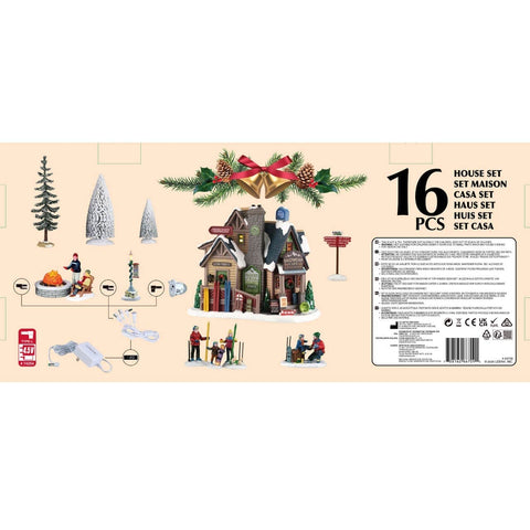 Lemax House Set Lemax Bighorn Peak Mountain Sports Snow Gear Set