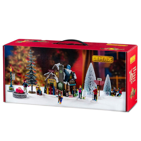 Lemax House Set Lemax Bighorn Peak Mountain Sports Snow Gear Set