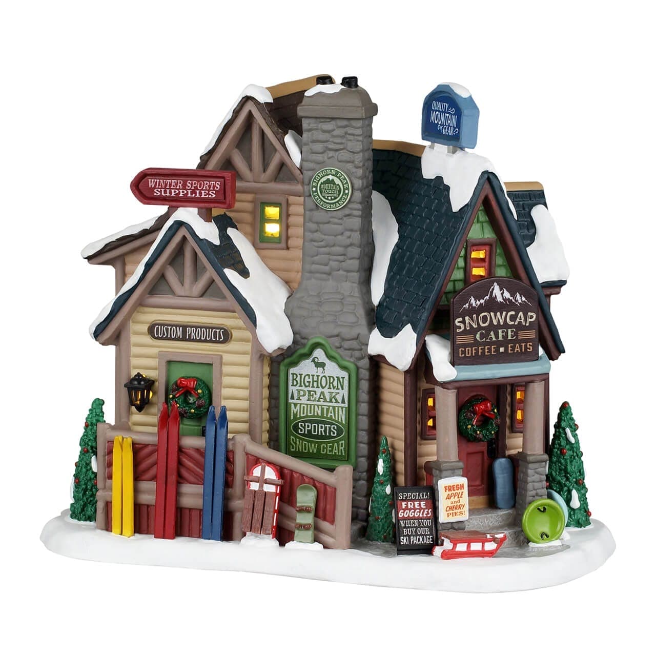 Lemax Vail Village Lighted Buldings Lemax Bighorn Peak Mountain Sports Snow Gear