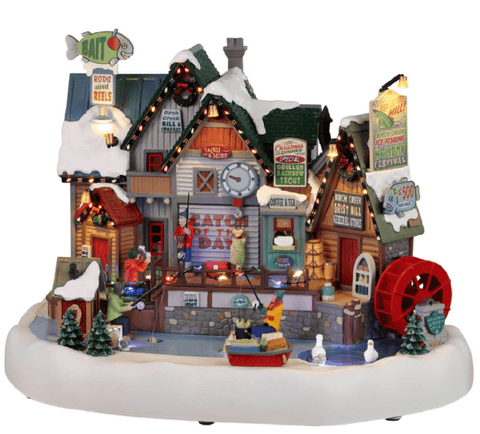 Lemax Vail Village Lighted Buildings Lemax Birch Creek Ice Fishing Festival