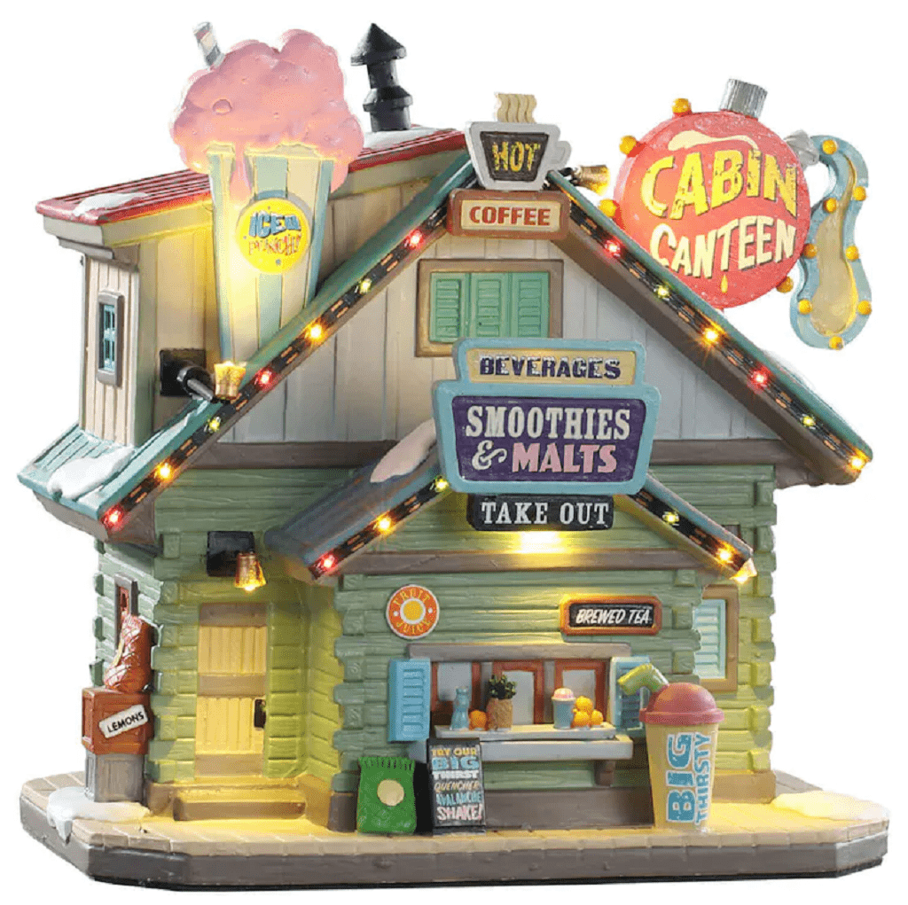 Lemax Vail Village Lighted Buildings Lemax Cabin Canteen Decoration