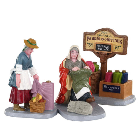 Lemax Caddington Village Figurines Lemax Caddington Village Fabric Vendor