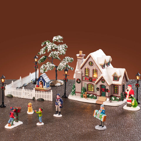 Lemax Caddington Village House Set Lemax Caddington Village White Christmas Set