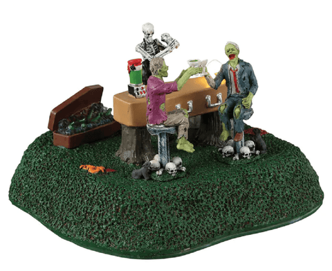 Lemax Spooky Town Figurines Lemax Coffin Bar Decoration