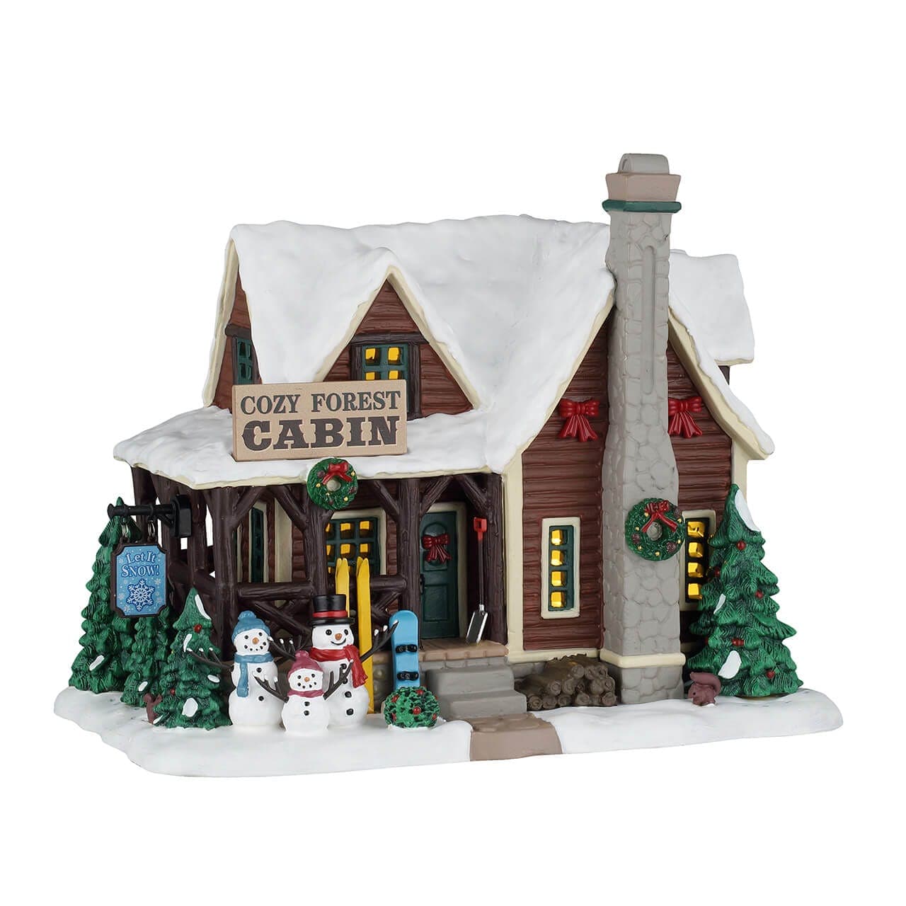 Lemax Vail Village Lighted Buldings Lemax Cozy Forest Cabin