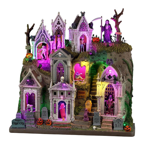 Lemax Spooky Town Facades Lemax Crypt City, B/o (4.5v)
