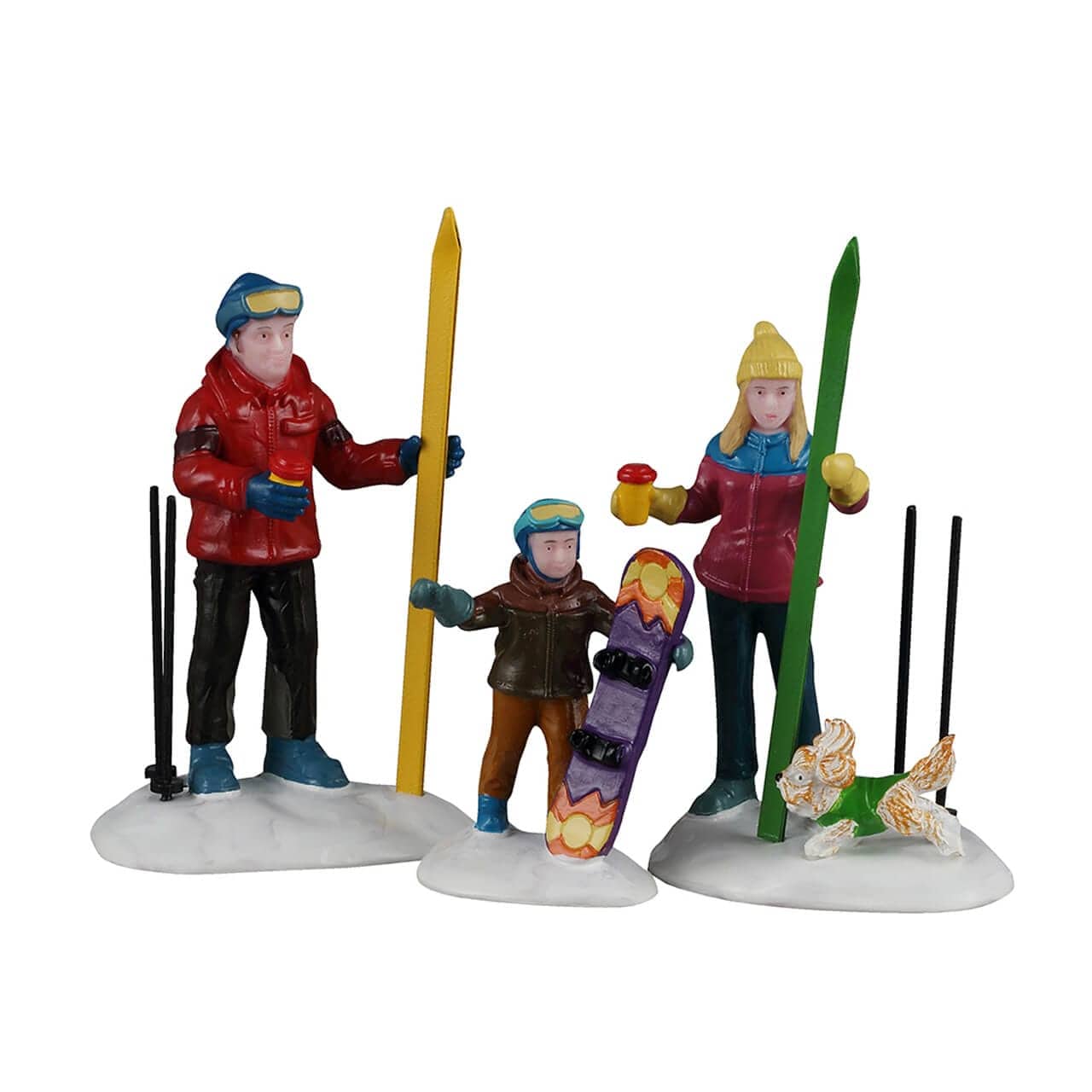 Lemax Vail Village Figurines Lemax Family Ski Day, Set of 3