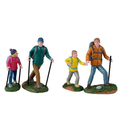 Lemax Father And Daughter Hikers, Set Of 4