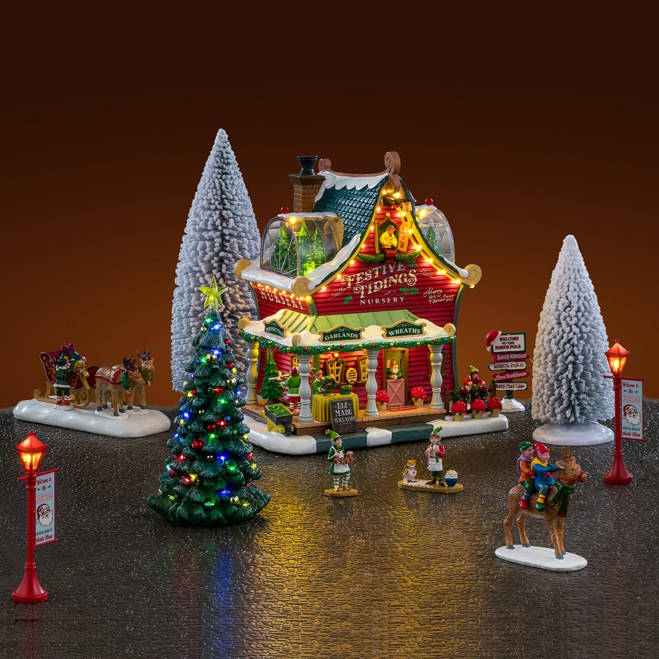 Lemax House Set Lemax Festive Tidings Nursery Set