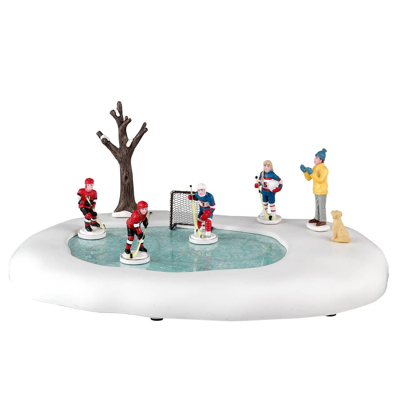 Lemax Vail Village Table Accents Lemax Girls Play Hockey, Too!