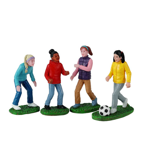 Lemax Lemax Girls Soccer Game , Set Of 4