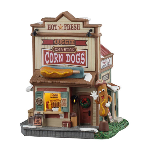 Lemax Harvest Crossing Doggie On A Stick Corn Dogs