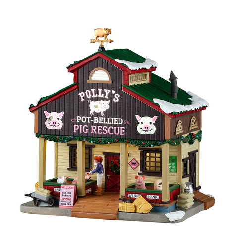 Lemax Harvest Crossing Polly's Pot-Bellied Pig Rescue