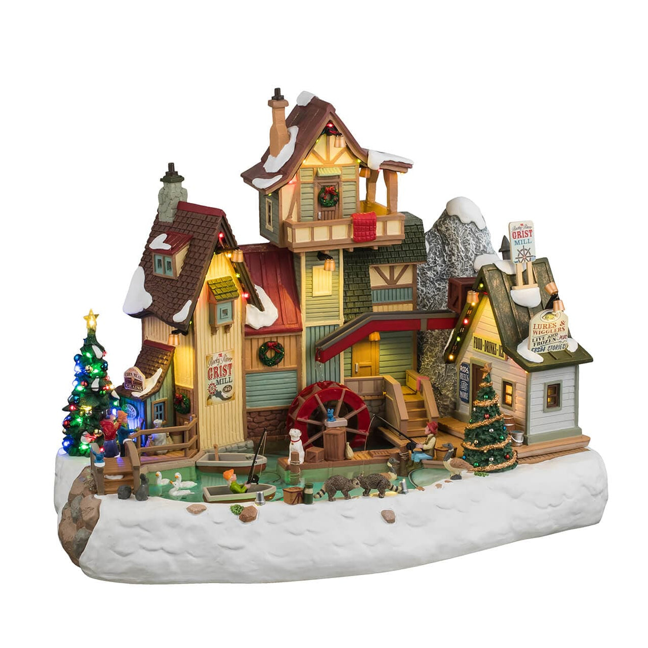 LEMAX Bambini con slitta Christmas Eve Visit in resina H5,7 x 9 x 3, - Angelica Home Stabia