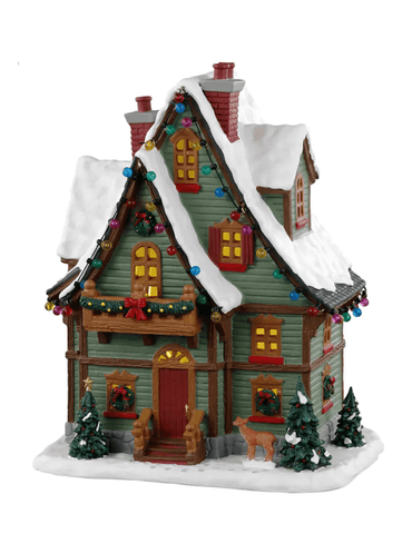 Trowell Garden Centre Vail Village Lighted Buildings Lemax Hide-Away Cabin Decoration