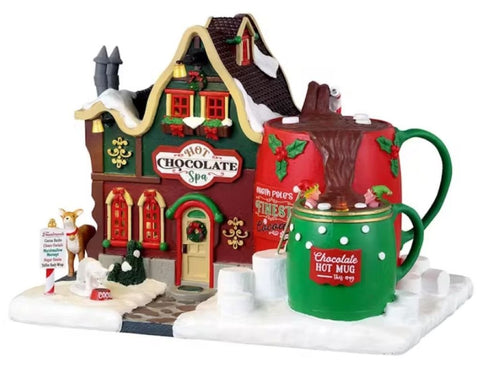 Lemax Santa's Wonderland Lighted Buildings Lemax Hot Chocolate Spa Decoration