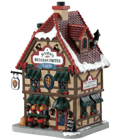 Lemax Caddington Village Lighted Buildings Lemax Julien's Belgian Frites Cafe Decoration