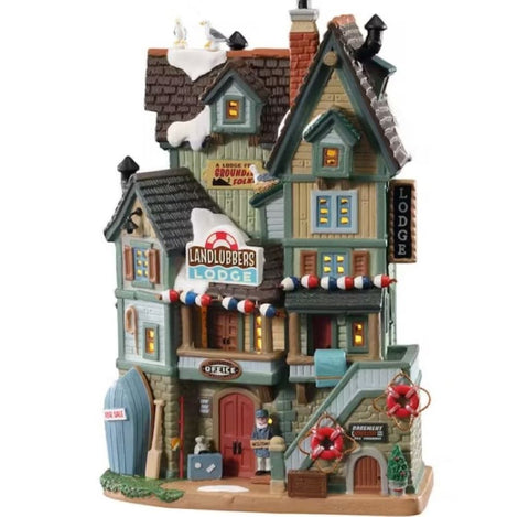 Lemax Plymouth Corners Lighted Buildings Lemax Landlubbers Lodge Decoration