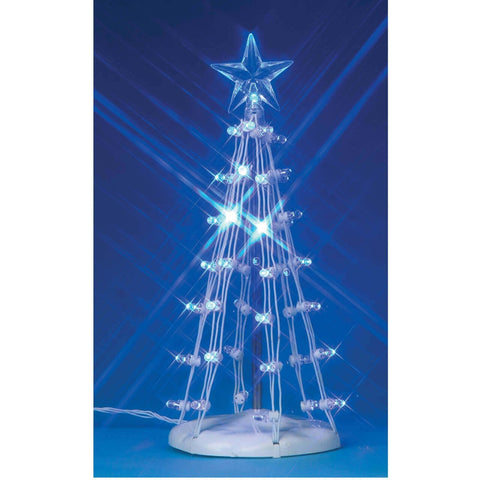 Lemax Trees Lighted Lemax Lighted Silhouette Tree(blue), M, B/o (4.5v)