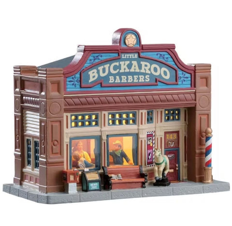 Lemax Jukebox Junctions Village Lemax Little Buckaroo Barbershop Decoration