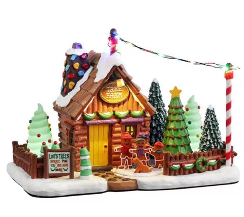 Lemax Sugar n Spice Village Lemax Lou's Tree Farm Decoration