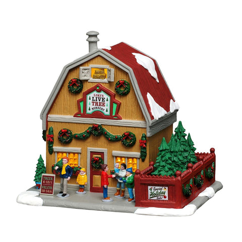 Lemax Caddington Village Lighted Buildings Lemax Luke's Live Tree Nursery