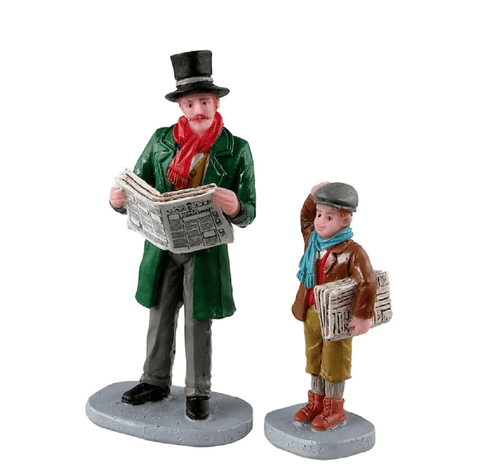 Lemax Caddington Village Lighted Buildings Lemax Merry Newsboy Decoration