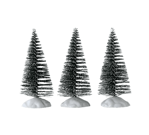 Lemax Mini Scene Decoration Lemax Mini Bristle Tree Decorations Set of 3