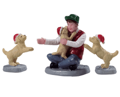 Lemax Mini Scene Decoration Lemax New Puppies Decoration