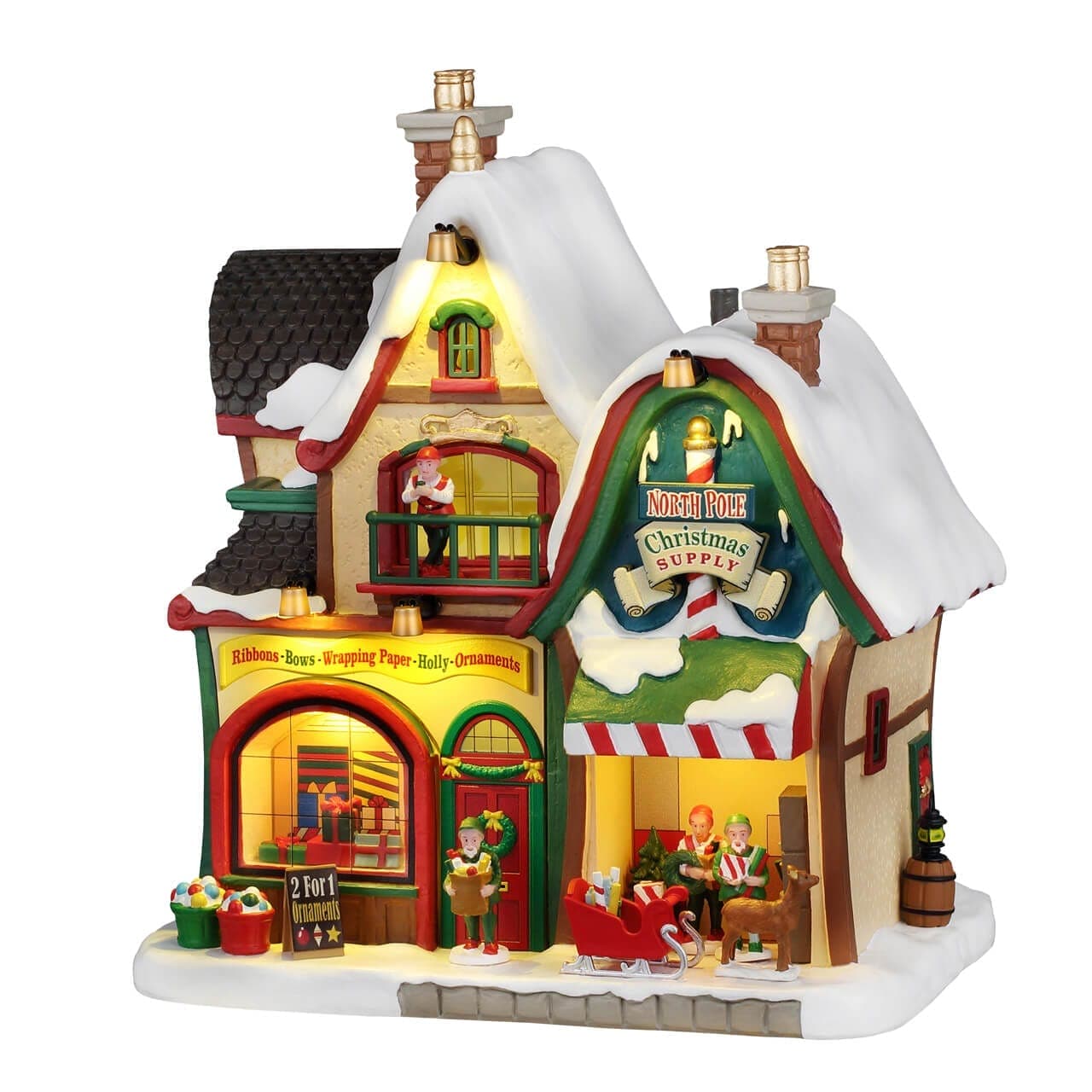 Lemax Santa's Wonderland Lighted Buldings Lemax North Pole Christmas Supply, B/o (4.5v)