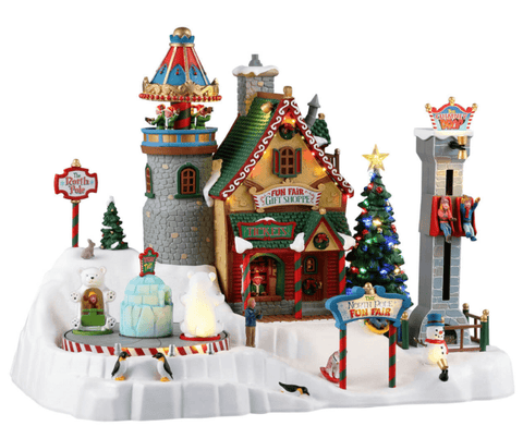 Lemax Santa's Wonderland Lighted Buildings Lemax North Pole Fun Fair Decoration