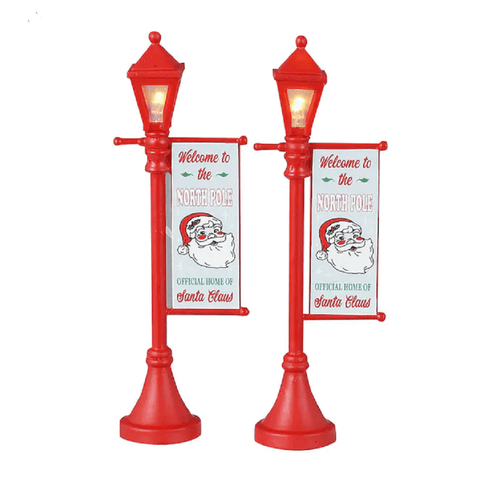 Lemax Santa's Wonderland Lighted Buildings Lemax North Pole Lamppost Decoration