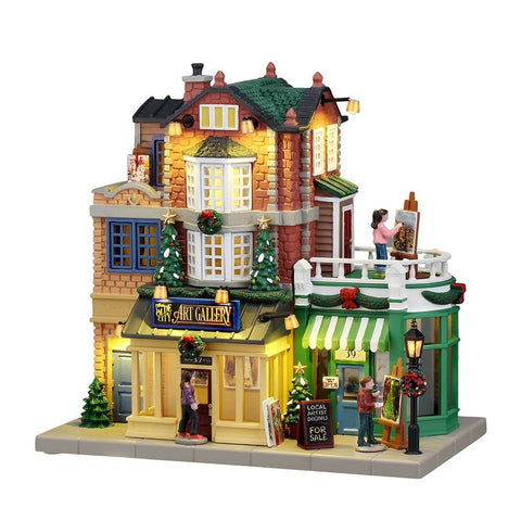 Lemax Caddington Village Lighted Buildings Lemax Olde City Art Gallery, B/o (4.5v)