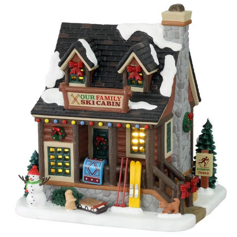 Lemax Vail Village Lighted Buildings Lemax Our Family Ski Cabin, B/O LED