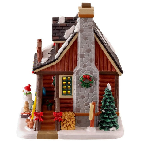 Lemax Vail Village Lighted Buildings Lemax Our Family Ski Cabin, B/O LED