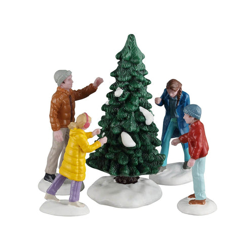 Lemax Caddington Village Figurines Lemax Our Perfect Tree Set of 5
