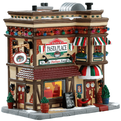 Lemax Caddington Village Lighted Buildings Lemax Papas Pasta Place Decoration