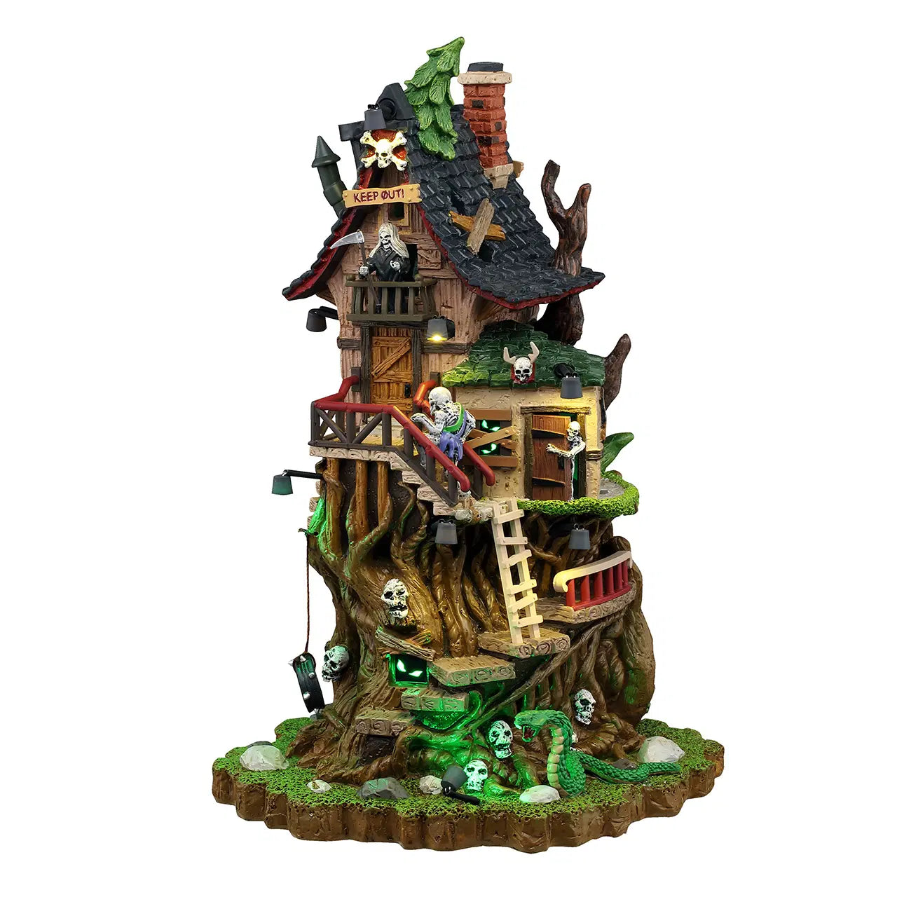Lemax Spooky Town Lighted Buildings Lemax Petrified Forest Tree House