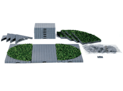 Lemax Mini Scene Decoration Lemax Plaza System Decoration Grey/Grass 16pc