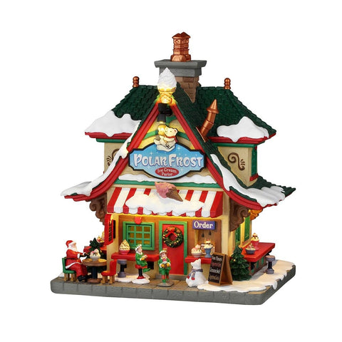 Lemax Santa's Wonderland Lighted Buldings Lemax Polar Frost Ice Cream Parlor, B/o (4.5v)