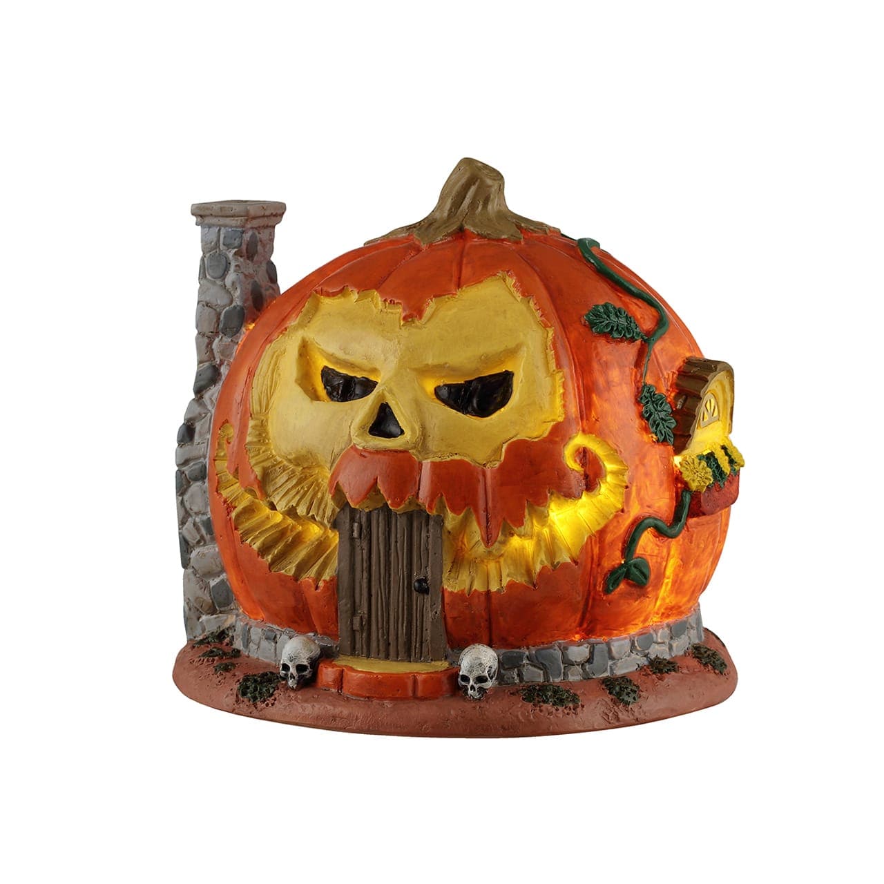 Lemax Spooky Town Table Accents Lemax Pumpkin Skull House, Ac Adaptable