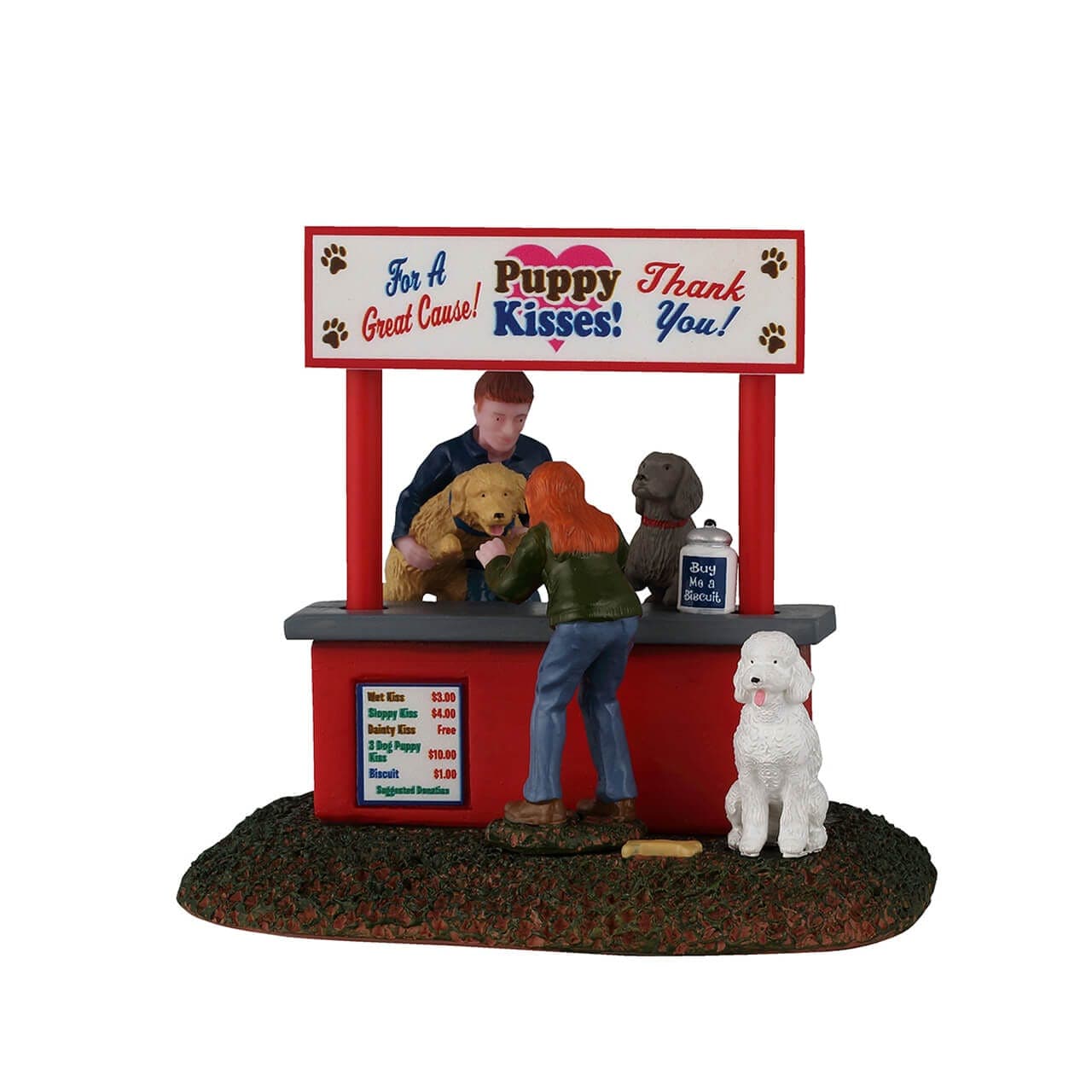 Lemax Table Accents Lemax Puppy Kissing Booth