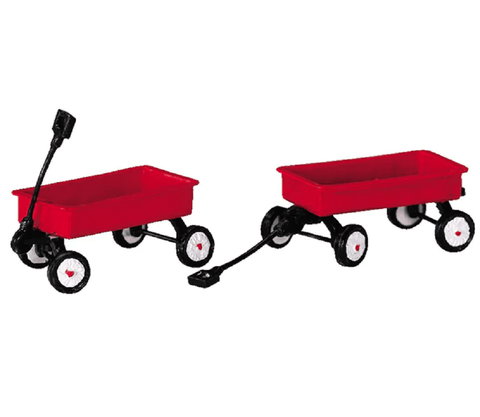 Lemax Mini Scene Decoration Lemax Red Wagons Set of 2 Decorations